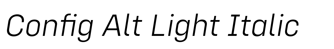 Config Alt Light Italic